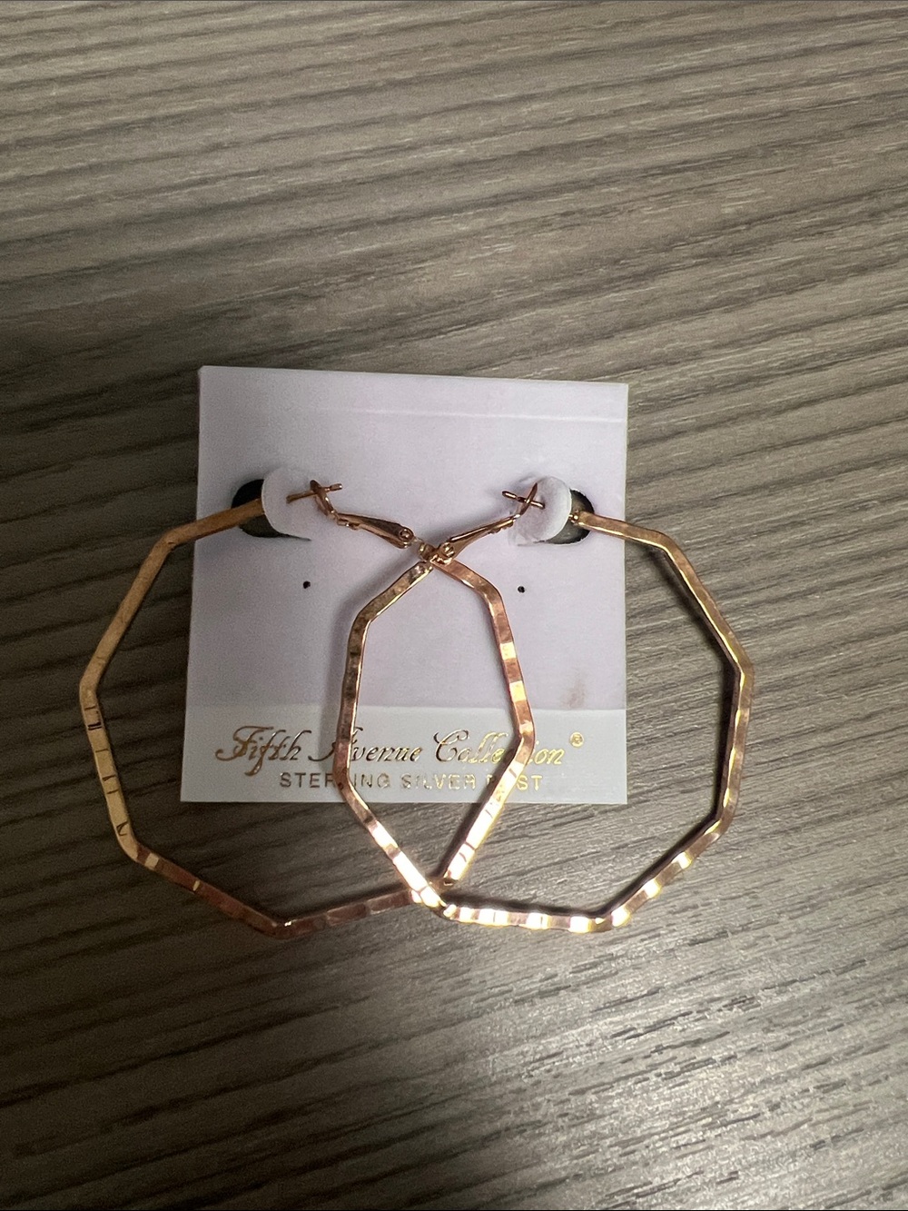 Rose Gold Geometric Hoop Earrings